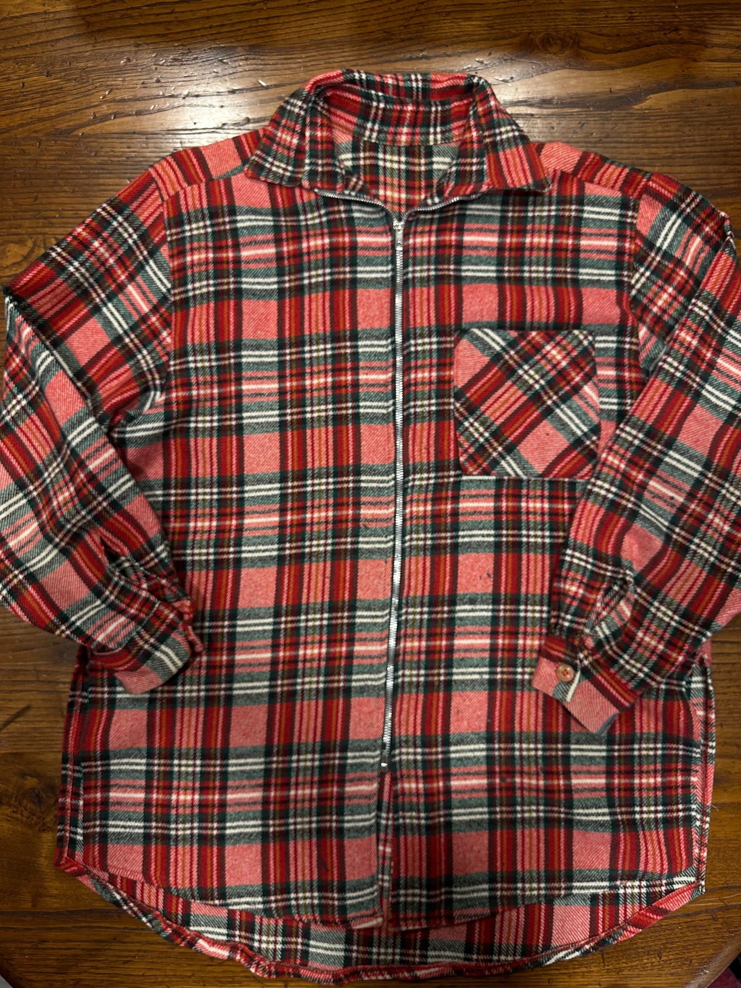Flannel shirt zip tg.L/XL